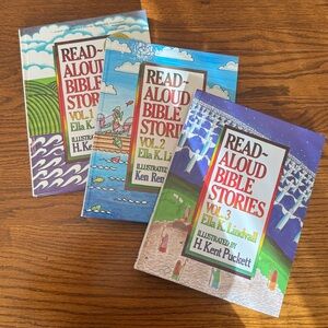 Read Aloud Bible Stories Hardcover Childrens Books Volumes 1,2,3 Ella Lindvall